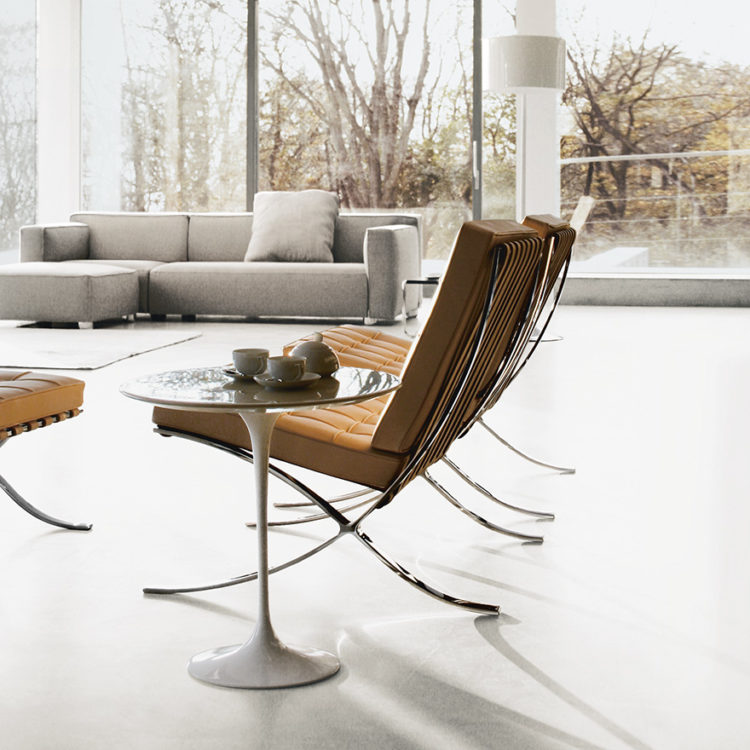 barcelona chair by mies van der rohe and lilly reich via knoll