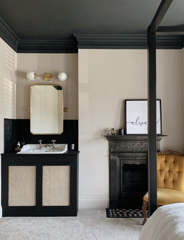 cane vanity unit by the house that black built