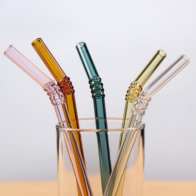 coloured glass straws from etsy