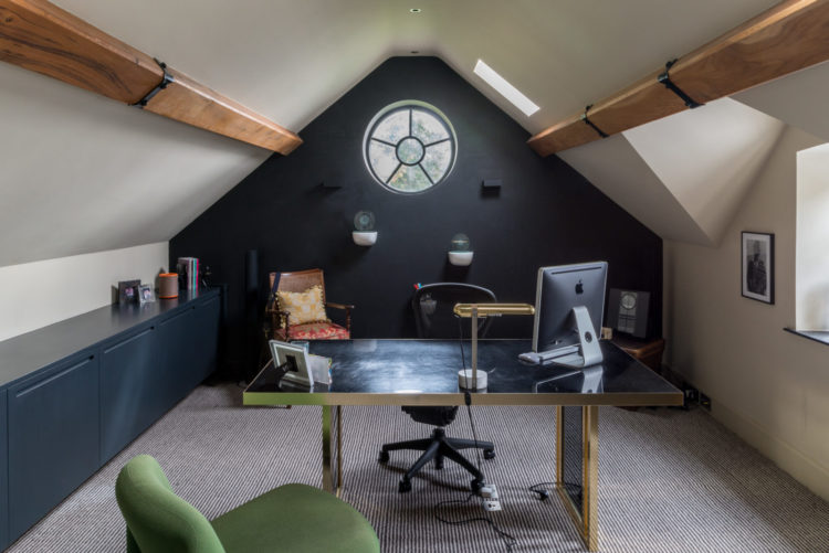 home office under the eaves via the modern house 