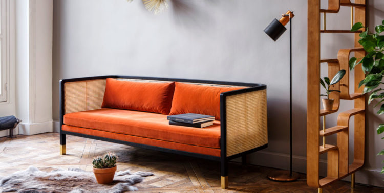 red edition cane sofa 210
