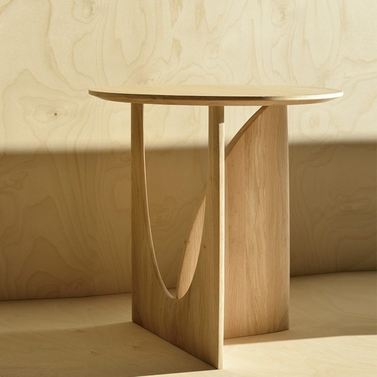 adventure in furniture ethnicraft oak geometric side table