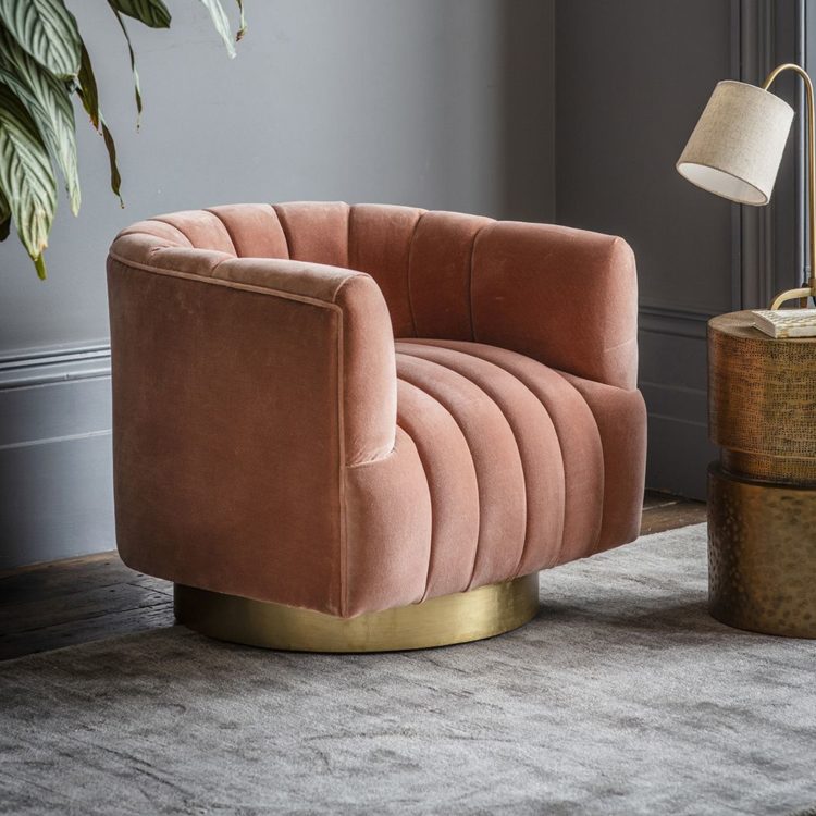 bellagio velvet chair from atkin and thyme