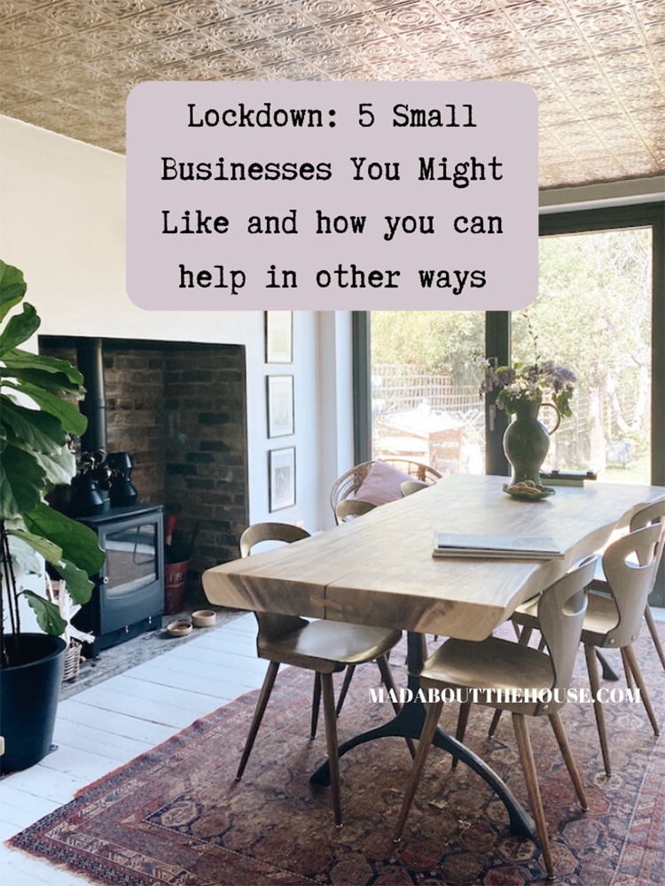 How to help small businesses with Kate Watson-Smyth during lockdown. Madaboutthehouse dining room table with vintage chairs. #diningtable #madaboutthehouse