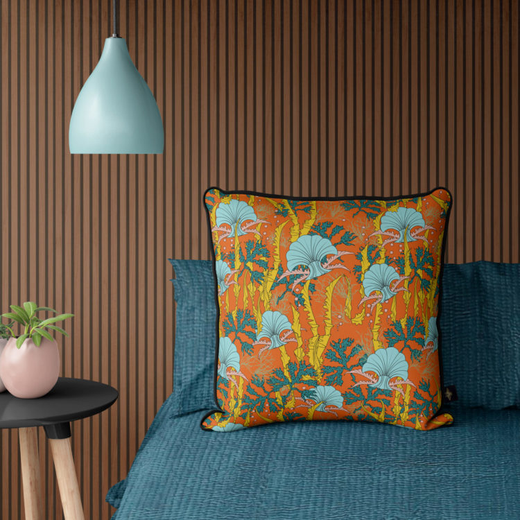art nouveau inspired cushion by the curious department