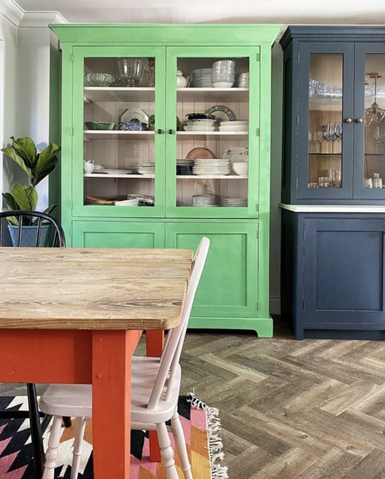 image by erica davies cupboard painted in antibes green by annie sloan