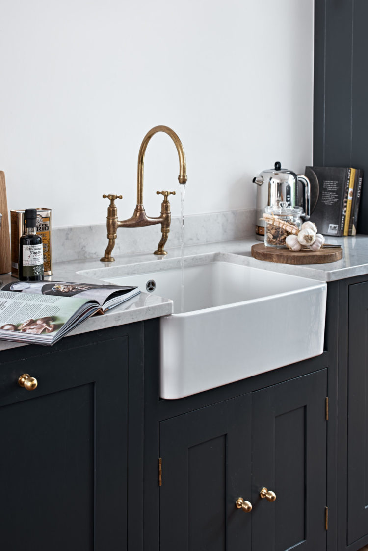 brass taps are still a strong trend in kitchens