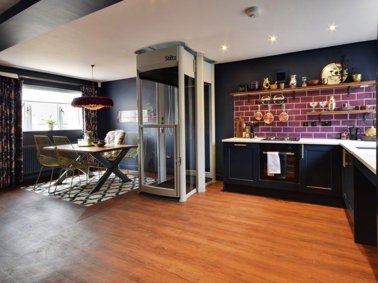 DIY SOS accessible interior design kitchen lift via Sophie Robinson, who designed the space
