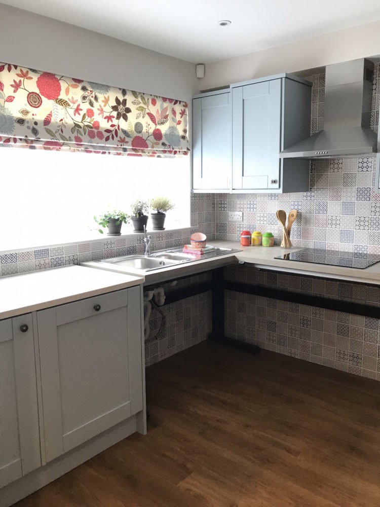 rise and fall kitchen worktops for a DIY SOS designed by Sophie Robinson