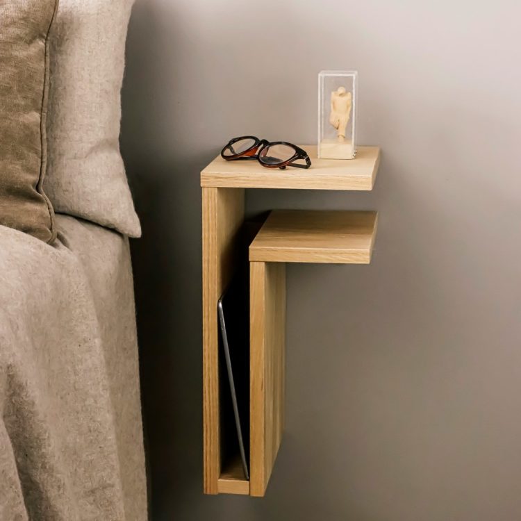 f-shelf wall shelf via nordic nest comes left and right and would be handy in a small office area as well 