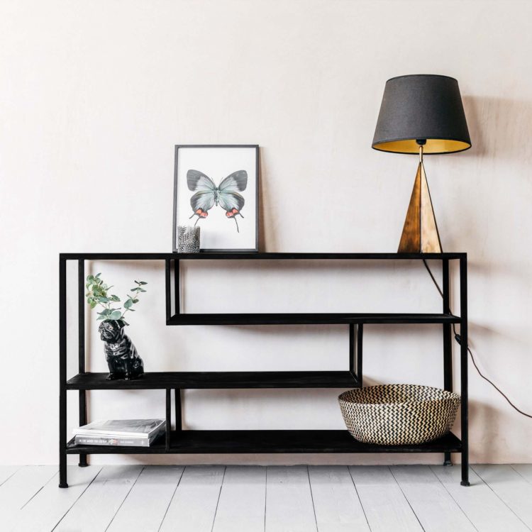 antique black console from graham & green