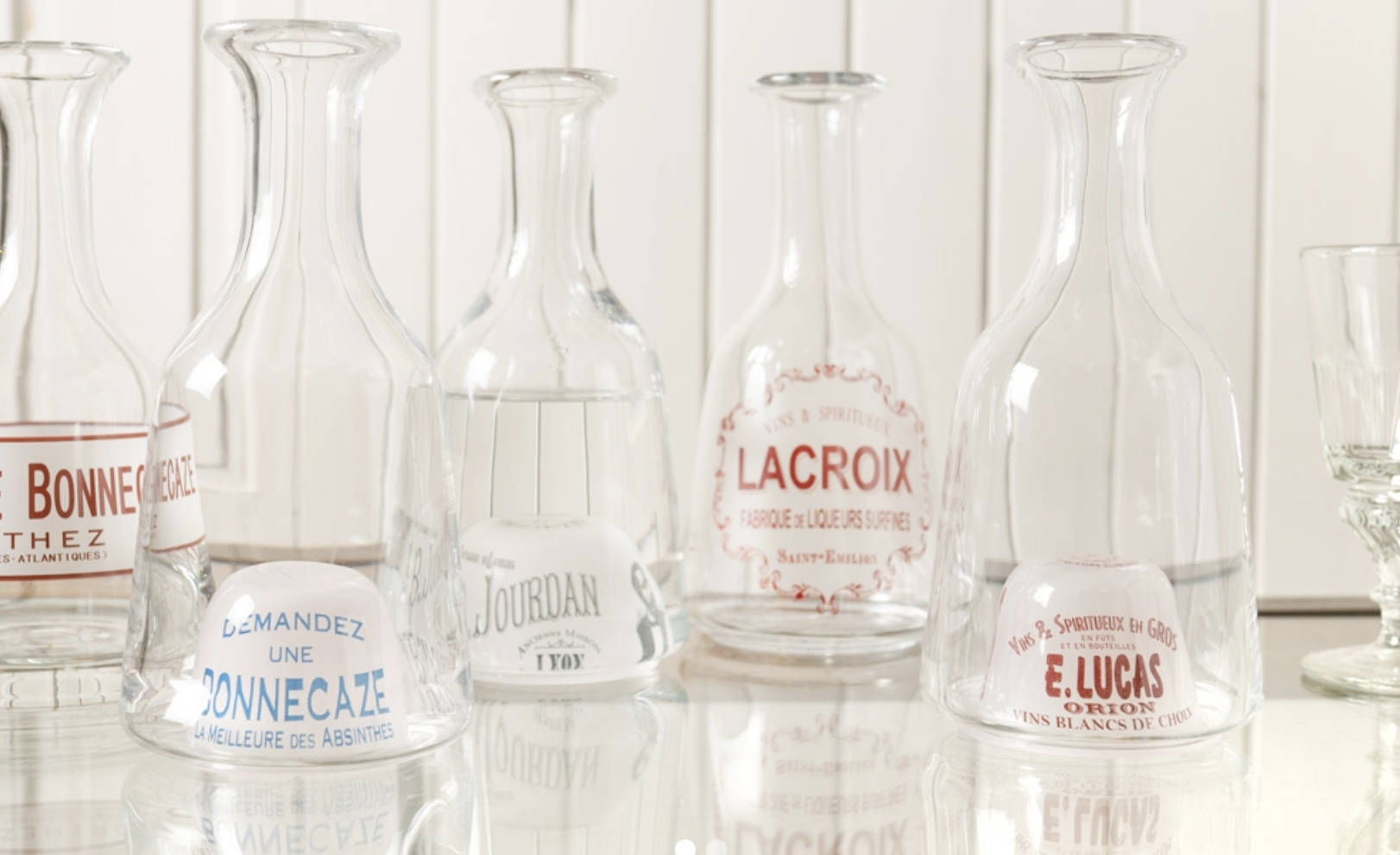 vintage absinthe carafes from re-found objects