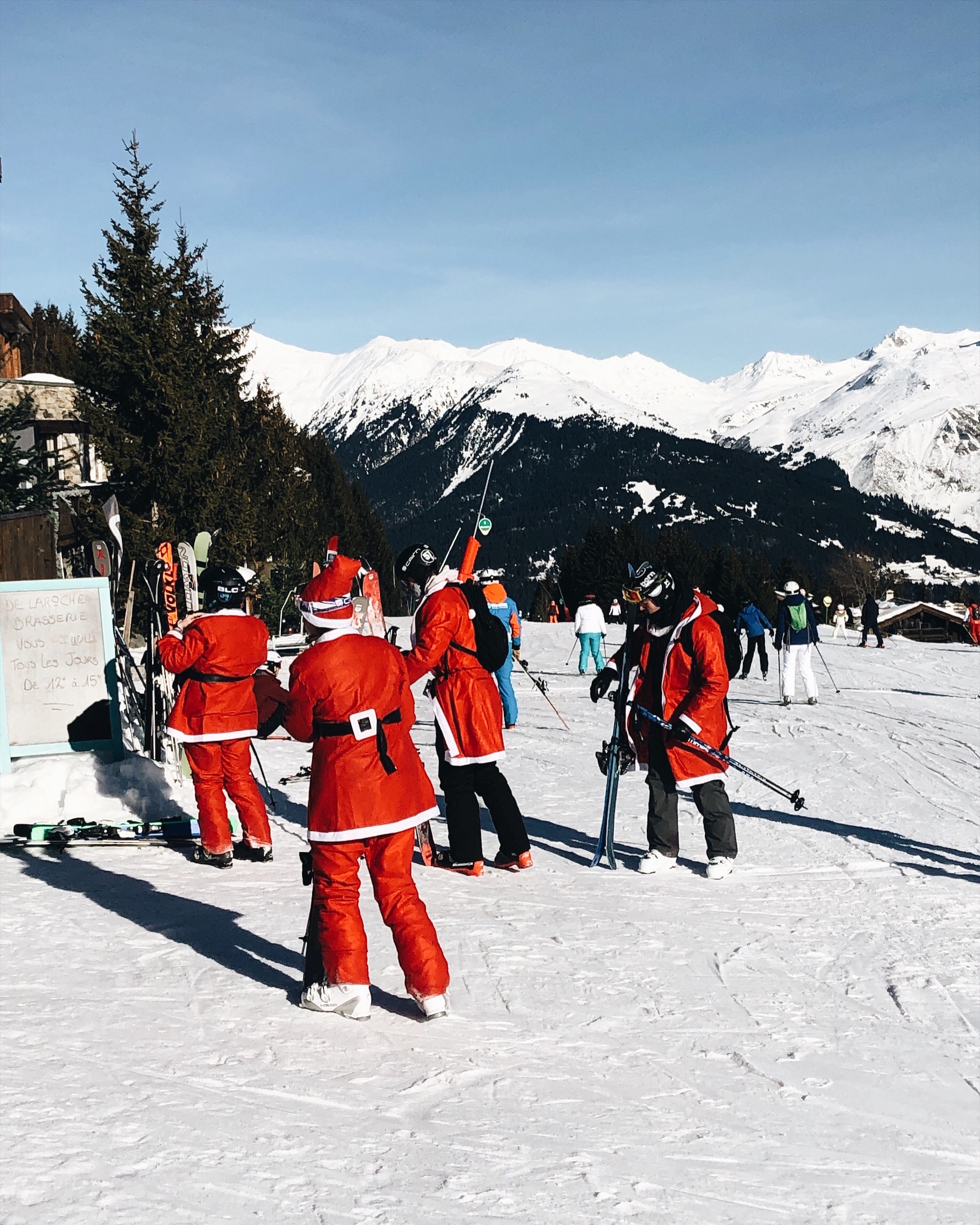 Father Christmas on skis by Kate Watson-Smyth