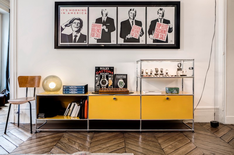 Add a splash of cheering yellow to your interiors with this USM modular furniture system