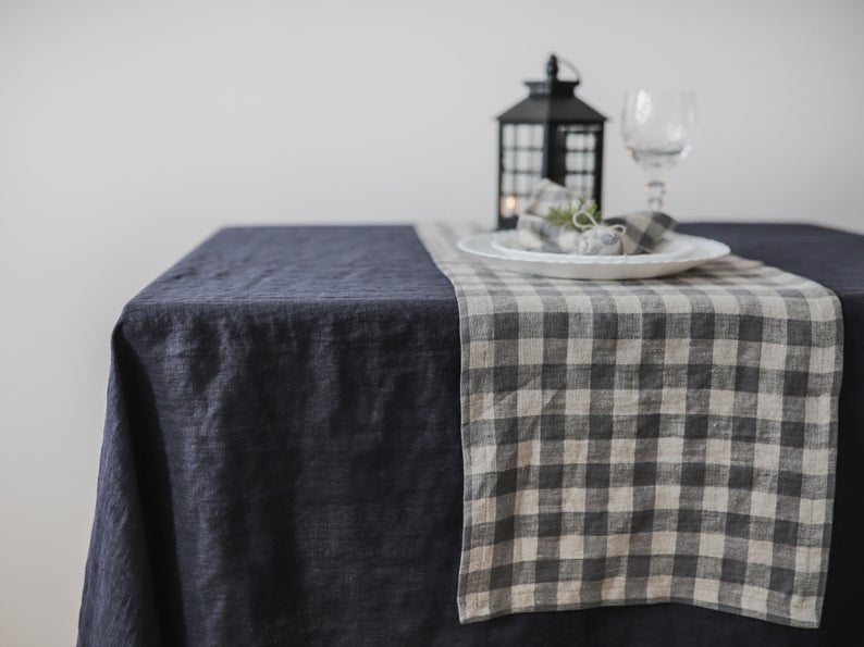 gingham tablecloth from etsy
