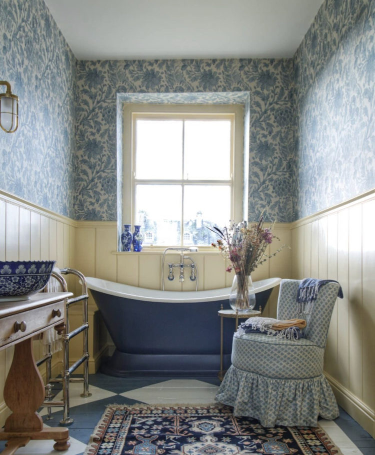 image by Greg Penn, man with a hammer, design by Francesca Rowen Plowden, paint by fenwick and tilbrook, wallpaper by zoffany