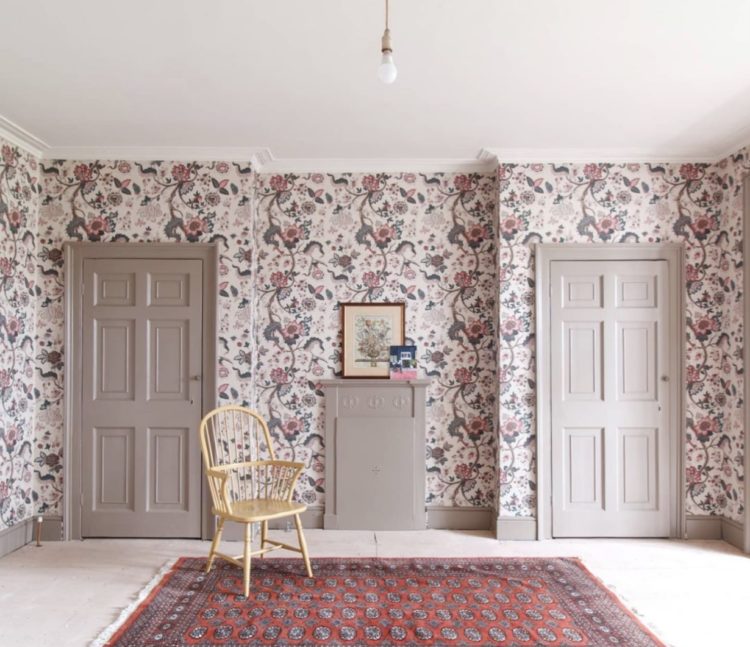 wallpaper by warnerhouse1870 paint by fenwick and tilbrook image by and in the home of Greg Penn, man with a hammer
