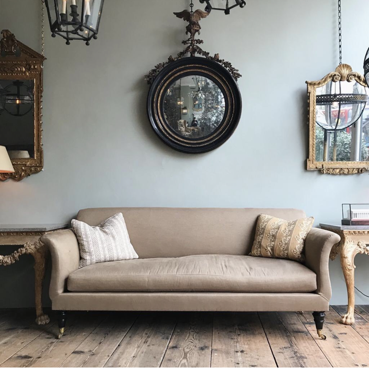 image via jamb london of a holland sofa in chatham mink by jasper fabrics