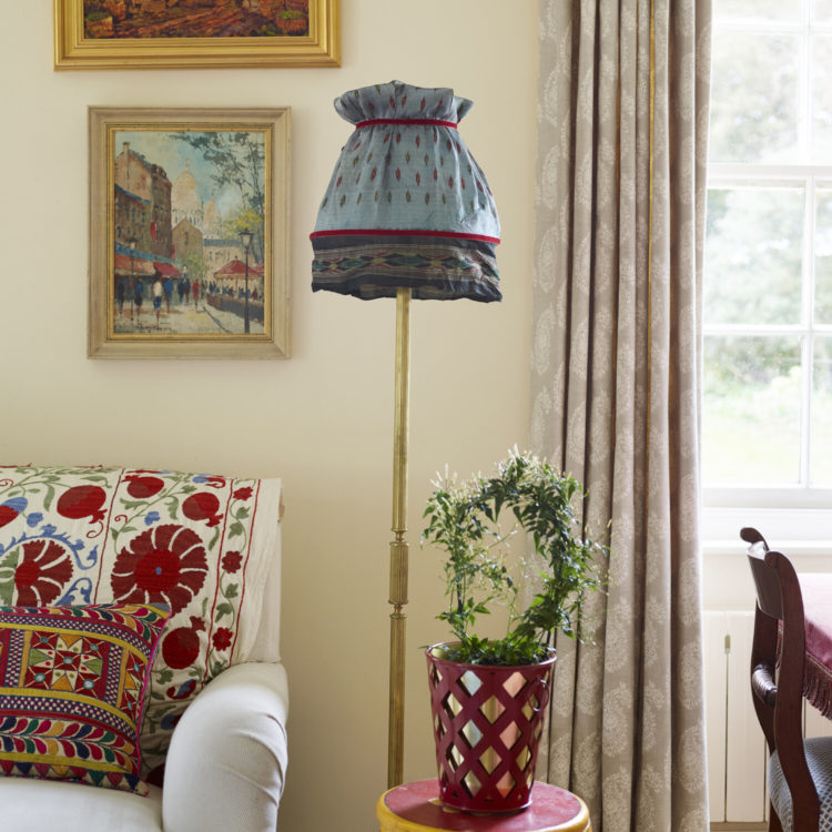 vintage textile lampshade by chloe jonasson