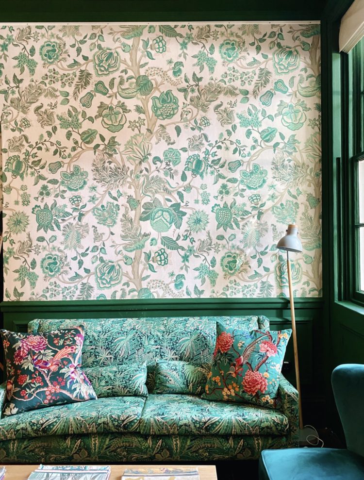 new wallpaper collection from liberty in situ at St Barnabas House