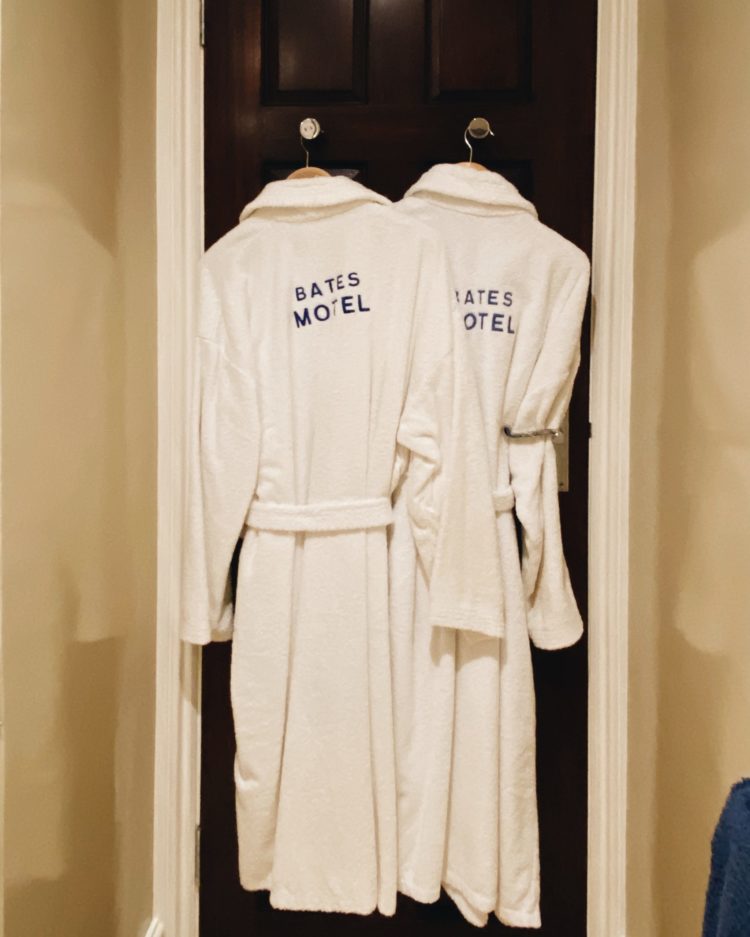 dressing gowns at Guy Oliver's house