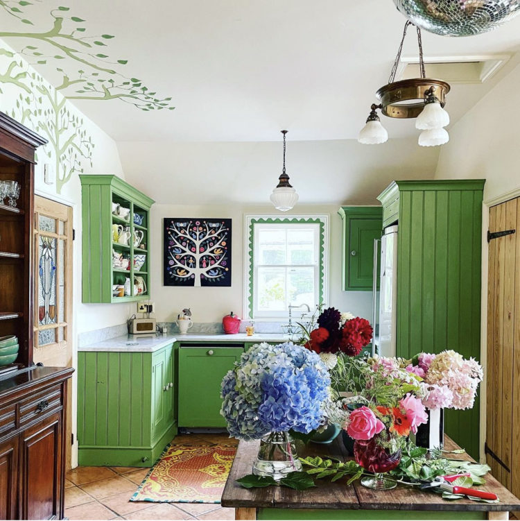 green kitchen cupboards by guirao design