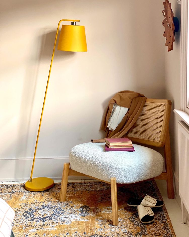The new Anyday range from John Lewis includes this Harry floor lamp and dime boucle armchair