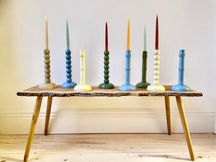 bobbin and bamboo candle holders from folie chambre