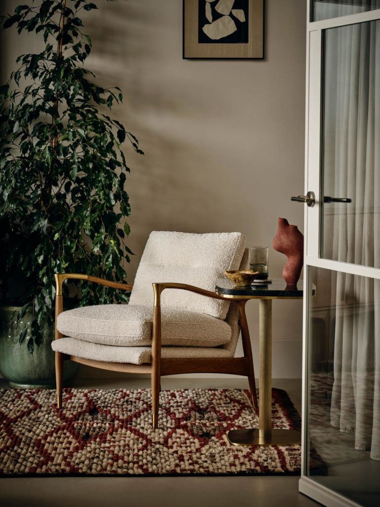 theodore boucle armchair from soho house