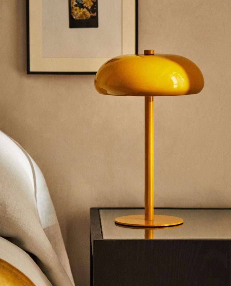 yellow lamp from zara