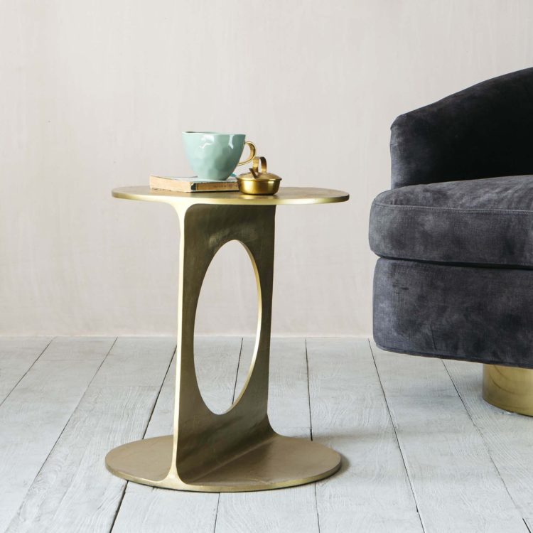 brass side table from graham and green