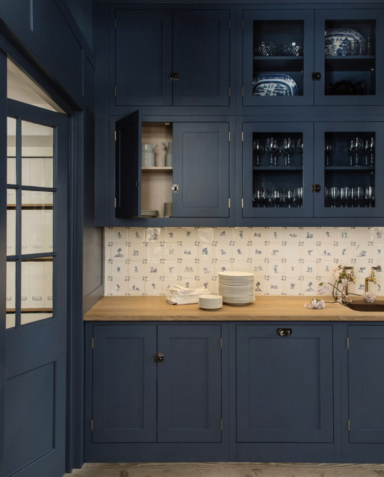 blue kitchen via plain english