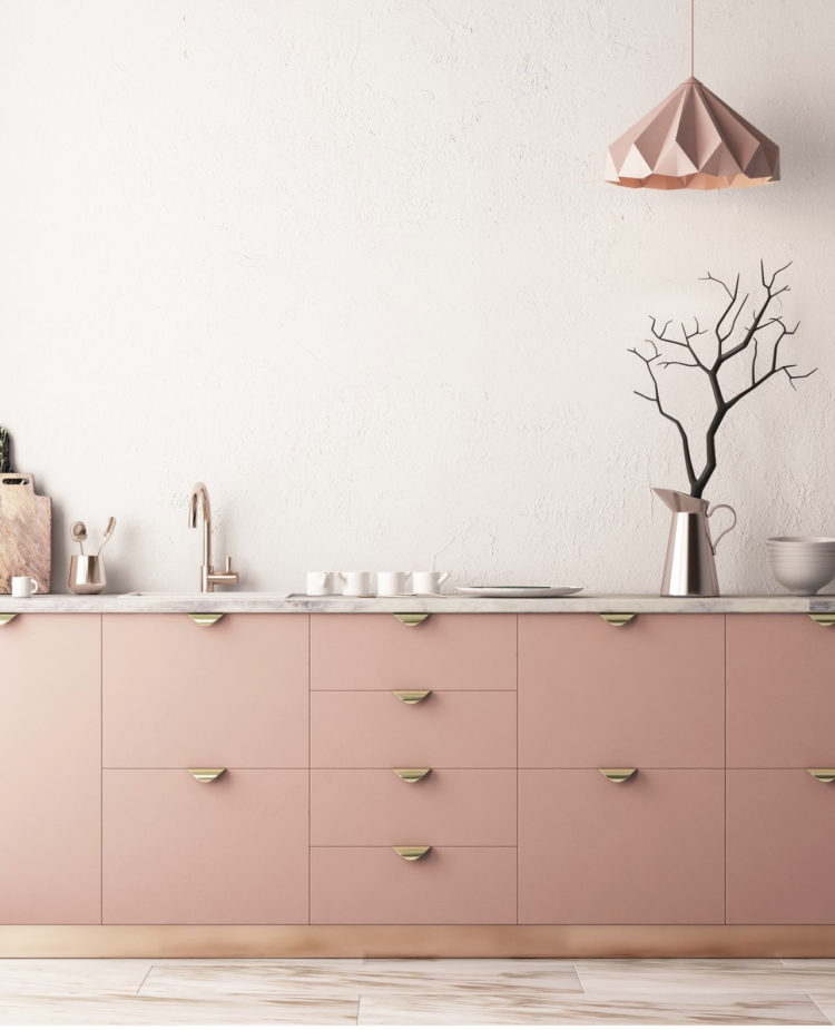pink kitchen via alxeanderwhitesthlm