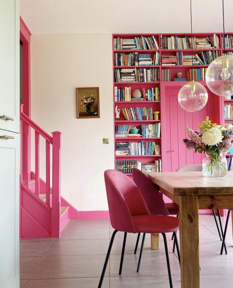 Mylands Hot Pink Colour of the Year FTT006 image via @halfpaintedhouse 